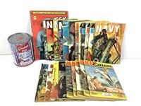 Lot de comics dont Navy, Commando, Tex Bill