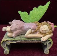 Fairy Sleeping on Bench Figurines