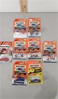 Lot of 8 Matchbox cars and trucks, police, Fire