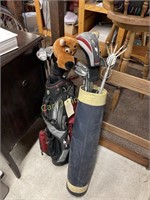 LOT 2 BAGS OF KIDS GOLF CLUBS