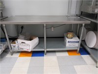Stainless Steel 6 ft. Work Table, Stainless Steel
