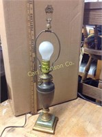 VINTAGE BRASS LAMP W/ MARBLE BASE