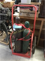 ACETYLENE/OXYGEN TANKS W/CART