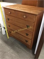 4 DRAWER WOOD CHEST W/DOVE TAIL DRAWERS