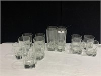 ASSORTED GLASSES HEAVY ROCKS GLASSES