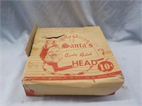 Vintage Santa's Candy filled heads Includes box,