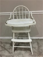 PORCELAIN TRAY WOOD HIGH CHAIR