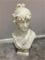 PLASTER BUST WOMAN W/ RUFFLED EDGE