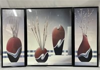 Framed set of 3 Original Carlos Rios Art - T