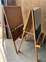 Two children’s art easels - X