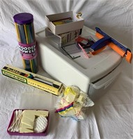 Misc craft supplies and organizer - XC