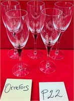 11 - LOT OF 5 ORREFORS STEMWARE GLASSES (P22)