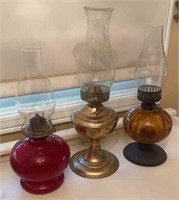 Set of 3 beautiful oil lamps - XE
