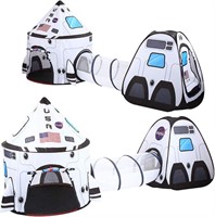 Rocket Ship Pop up Play Tent w/ Tunnel & Playhouse