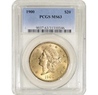 1900 US Gold $20 Liberty Head Double Eagle