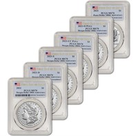 2021 US Six Coin Morgan & Peace Silver Dollar Set