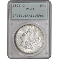 1903 O US Morgan Silver Dollar $1 - PCGS MS63