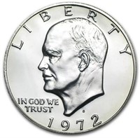 1972 S Eisenhower Ike % 40 Silver Dollar Proof