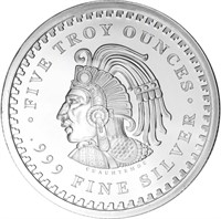 5 oz. Golden State Mint Silver Bar Aztec Calendar