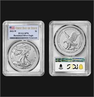 2022 W Burnished American Silver Eagle PCGS SP70