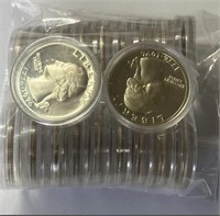 1976 S 40% Silver Washington Proof Quarters...