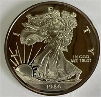 1986 Giant Half Pound .999 Silver Proof...