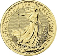 2022 Great Britain Gold Britannia £100 - 1 oz - BU
