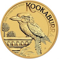 2022 P Australia Gold Kookaburra 1/10 oz