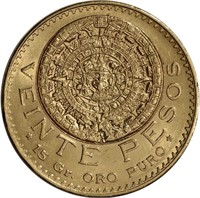Mexico Gold 20 Pesos (.4822 oz) - XF/AU