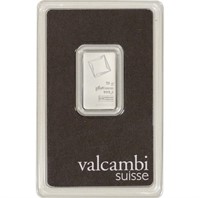 10 gram Platinum Bar - Valcambi Suisse