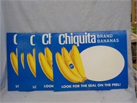 5 Chiquita Banana Vintage Advertisings Cardboard