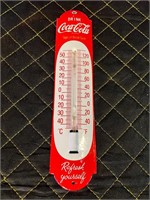 1ft x 3” Porcelain Coca-Cola Thermometer