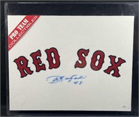 Carl Yastrzemski Autographed Red Sox Logo JSA