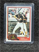 Vintage 1981 Topps Dave Winfield baseball card