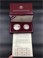 1996 Atlanta Olympics Silver Dollar & Clad Half