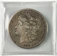 1890-CC Carson City Morgan Silver Dollar, VG
