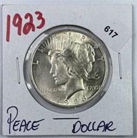 1923 Peace Silver Dollar, Hi Grade Gem UNC