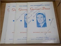 4 1955 Governor's dinner programs all