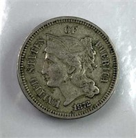 1872 U.S. 3 Cent Nickel, Fine
