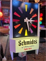 17 x 9” Light up Schmidt’s Vintage Clock
