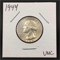 1944 Washington Silver Quarter, Hi-Grade UNC