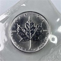 1991 Canada Silver Maple Leaf .9999