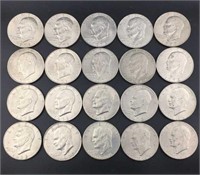 (20) Eisenhower 'Ike' Clad Dollar Coins