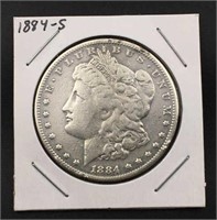 1884-S Morgan Silver Dollar, U.S. $1 Coin
