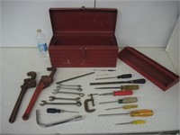 METAL CRAFTSMAN TOOLBOX,PIPE WRENCHES & MORE