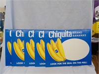 5 Chiquita Banana Vintage Advertisings Cardboard