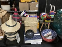 Souvenir Baskets, Bead Animals, Bowls.