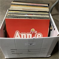 Box Of Various Genre Vinyl Records.