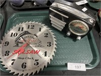 Skilsaw Shop Clock & Timex Radio.