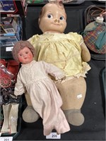 Early Kewpie Style Doll & Sleepy Eye Doll.